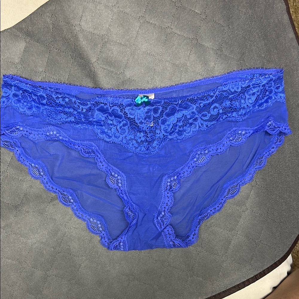 Lace Blue Panties size M.